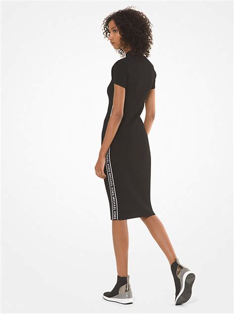 MICHAEL Michael Kors MICHAEL Logo Tape Ribbed Knit Dress 